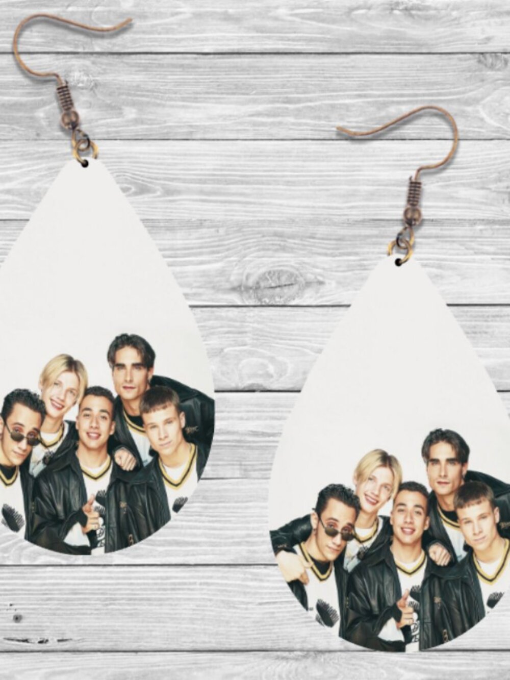 Backstreet Boys Earrings: Wooden Teardrop Hypoallergenic Earrings